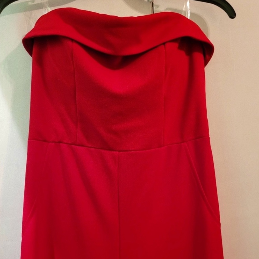 Elegant Strapless Red Jumpsuit Never Worn!! With tags!